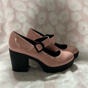 Soda Blush Pink Platform Mary Janes